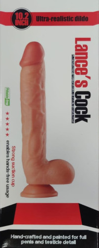 دیلدو 10.2 اینچ پشت چسب دار و کمربندی گرید یک Lance's Cock